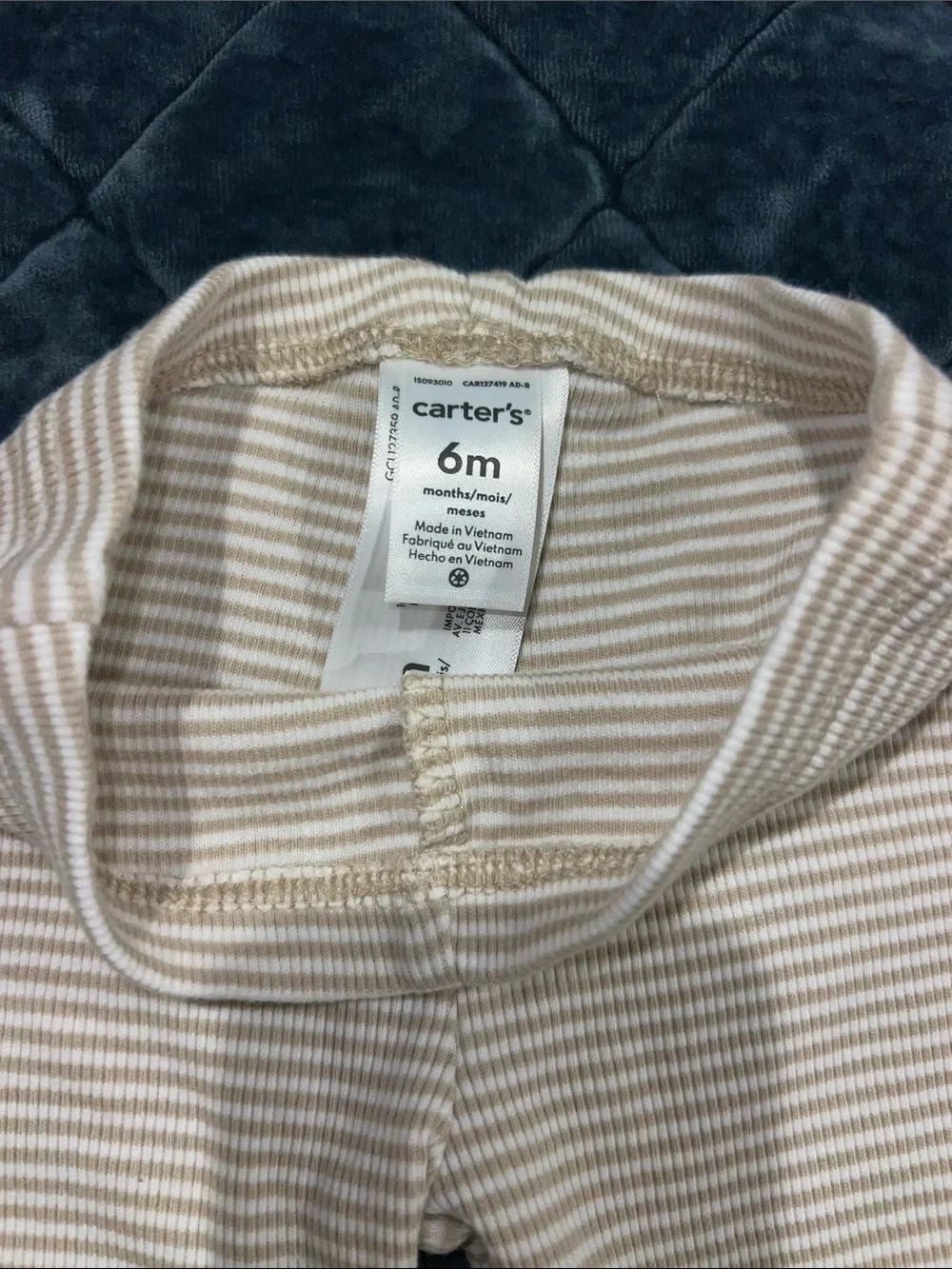 Carter's Cream and White Striped Set